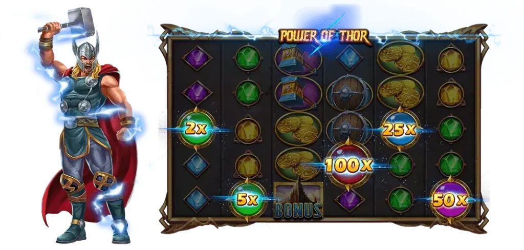 RSG雷神之鎚全盤符號支付示範畫面